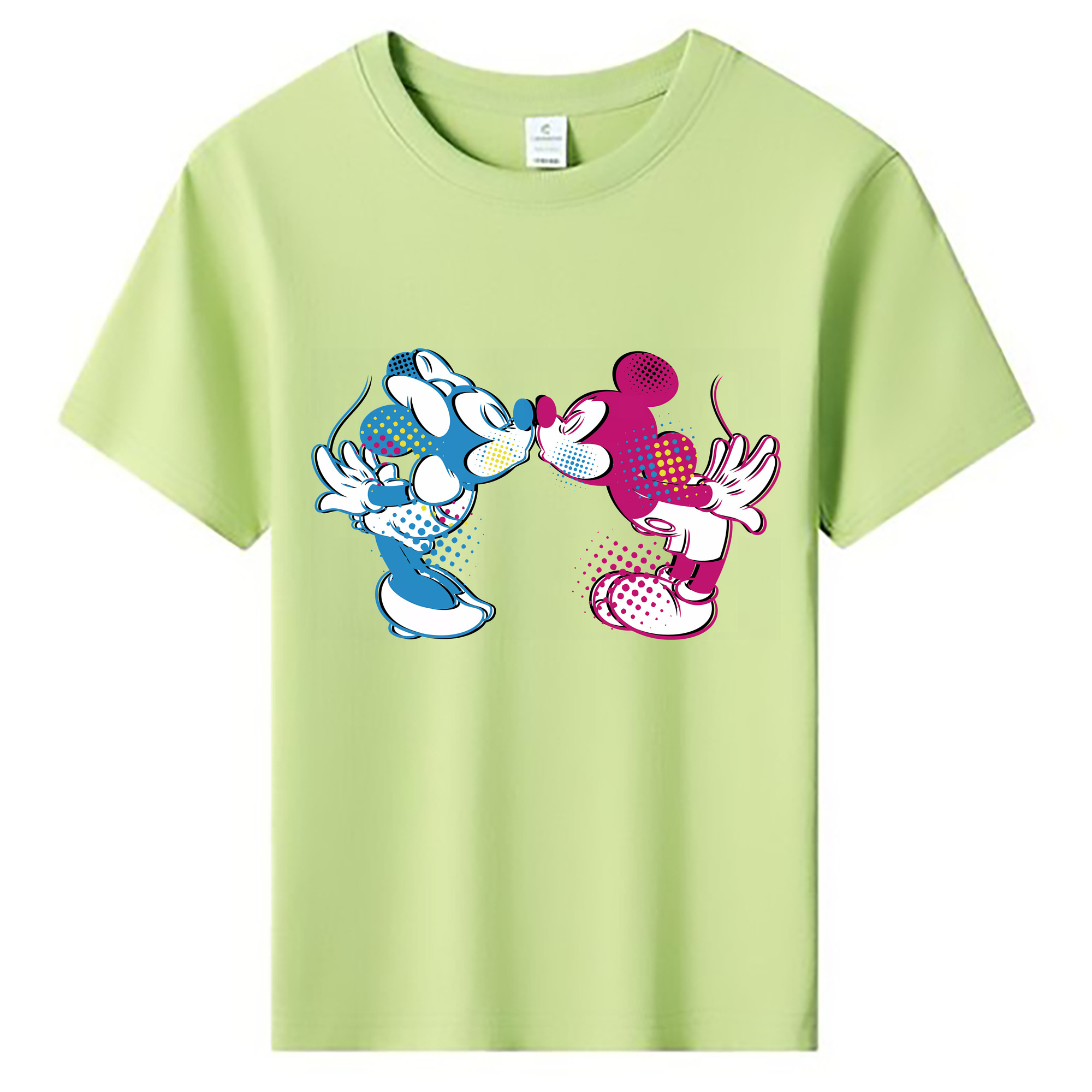 （画像用） ミッキーマウス Mickey Mouse 綿100％キッズTシャツ（フロントプリント）